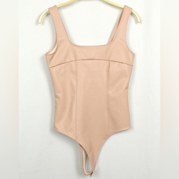 COPY - Vegan Leather Squareneck Bodysuit - Picture 2 of 3